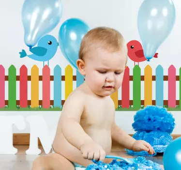 Autocolant valent colorat gard - TenStickers