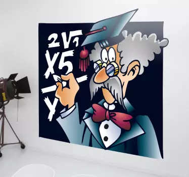 Autocolant vechi de profesor de matematică - TenStickers