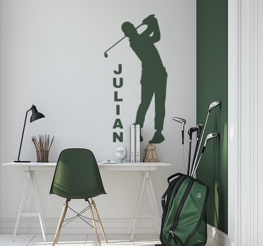 Autocolante alte sporturi silueta jucătorului de golf - TenStickers