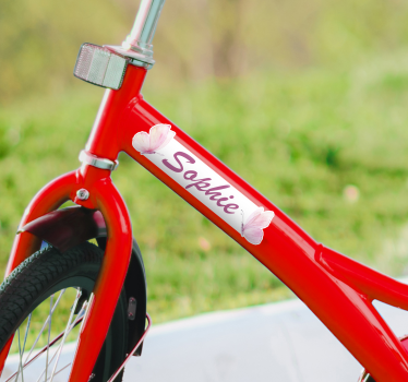 Autocolante biciclete fluturi mici cu nume - TenStickers