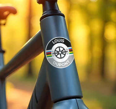 Autocolante Biciclete nume cu dungi circulare - TenStickers