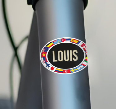 Autocolante Biciclete steaguri și text personalizat - TenStickers