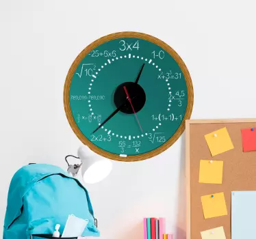 Autocolante de ceas probleme de matematică - TenStickers