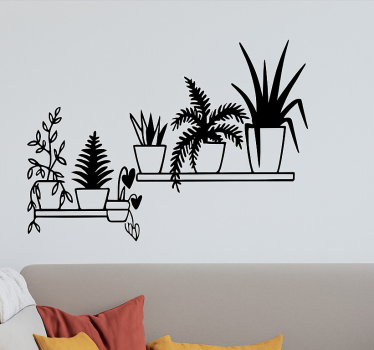 Autocolante de perete floare domestică minimalista - TenStickers