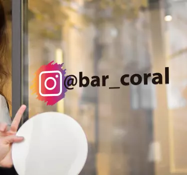 Autocolante magazin semne frontale logo personalizat Instagram cu - TenStickers