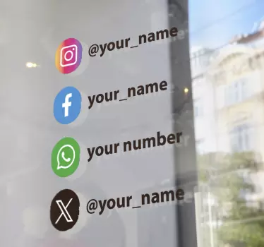 Autocolante magazin semne frontale logouri social media personali - TenStickers