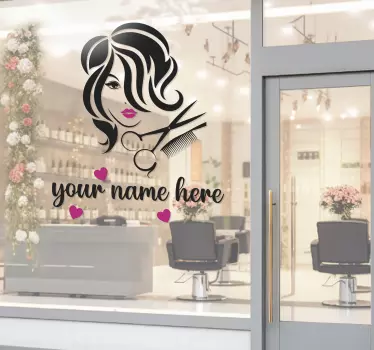 Autocolante magazin semne frontale salon de frumusețe personaliza - TenStickers