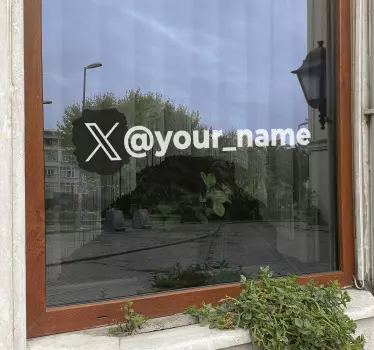 Autocolante magazin semne frontale simbolul X Twitter personaliza - TenStickers
