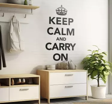 Autocolante de perete motivaționale păstrează-ți calmul și contin - TenStickers