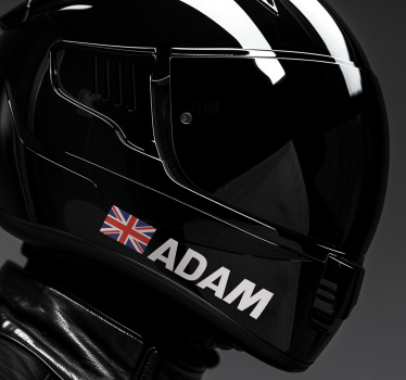 Autocolante motociclete nume cu design de steag - TenStickers