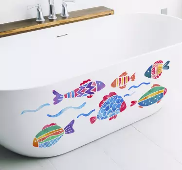 Autocolante pentru baie de pește - TenStickers