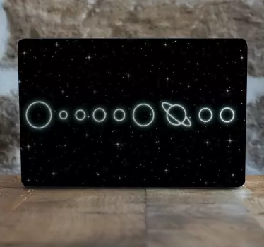 Autocolante pentru sisteme solare galaxie laptop - TenStickers