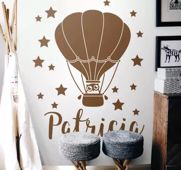 Autocolante personalizate cu stele și balon - TenStickers