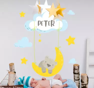 Autocolante personalizate de perete pentru adormiți pentru copii - TenStickers