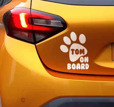 Autocolante cu pătură nume de câine cu laba - TenStickers
