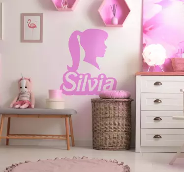 Autocolante cu pătură siluetă cu numeSiluetă cu nume - TenStickers