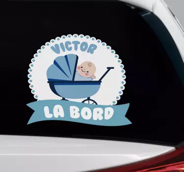 Baby boy la autovehicul autocolant autocolant - TenStickers