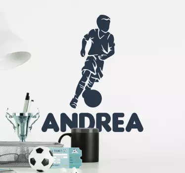 Băiat jucător fotbal decal - TenStickers