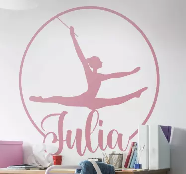 Balerină cu autocolant de dans pentru nume - TenStickers