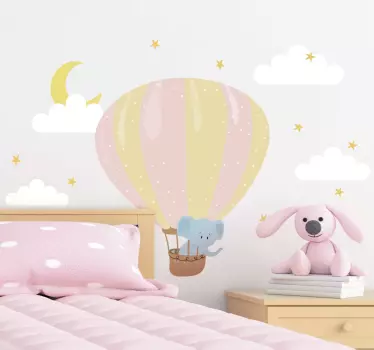 Balon elefant ilustrare artă de perete - TenStickers