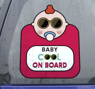 Bebeluș cool copil în autocolant auto - TenStickers