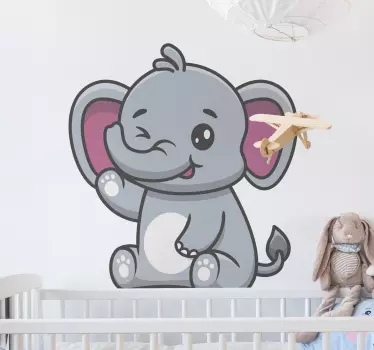 Bebelus elefant decor de perete animal - TenStickers