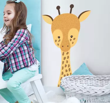 Bebeluș girafa desen de autocolant animal sălbatic - TenStickers