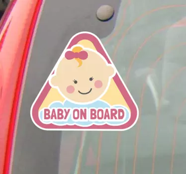 Bebeluș la bord autocolant de desene animate pentru fete - TenStickers