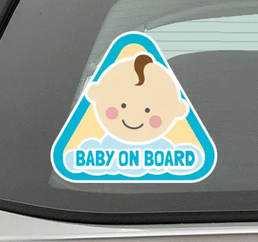 Bebeluș la bord autocolant pentru băieți de desene animate - TenStickers
