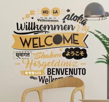 Bine ați venit diverse autocolante text - TenStickers