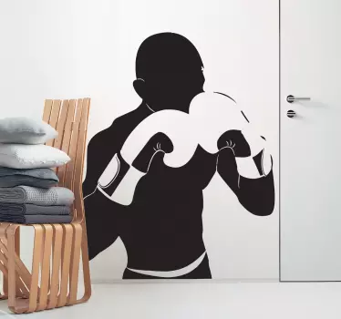 Boxer silueta perete autocolant - TenStickers