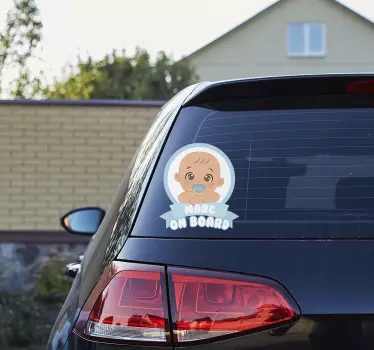 Boy on board baby on board autocolant - TenStickers