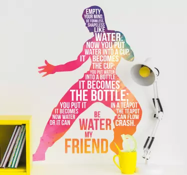 Bruce lee personalitate cota decal - TenStickers
