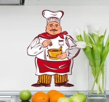 Bucătărie ilustrare autocolant de perete - TenStickers