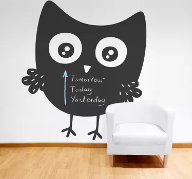 Bufnita de owl blackboard - TenStickers