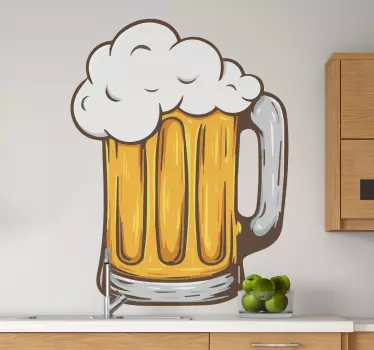 Bule de bere sticlă băutură perete decal - TenStickers