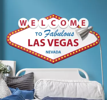 Bine ați venit la stick-ul las vegas home wall - TenStickers