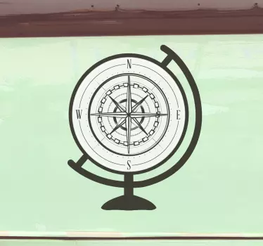 Busolă perete de călătorie decal - TenStickers