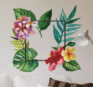 Cadran tropical decal cadru - TenStickers
