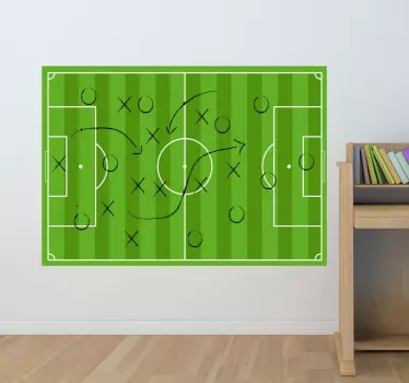 Câmpul de fotbal alb autocolant bord - TenStickers