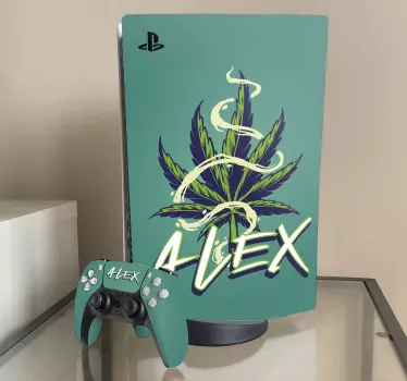 Canabis ilustrare graffiti playstation 5 autocolante - TenStickers