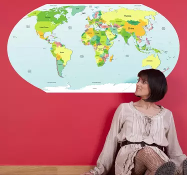 Cartografia politică a lumii politice - TenStickers