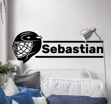 Casca de hochei cu decal de zid - TenStickers