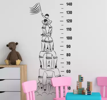 Castellers metru înălțime grafic decal - TenStickers