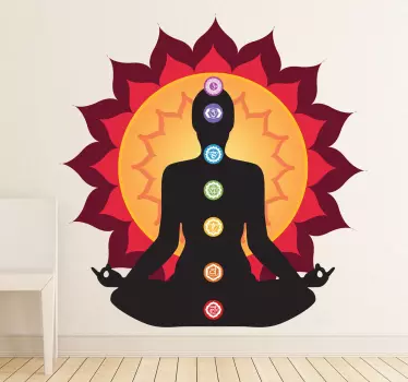 Chakra silueta autocolant de perete - TenStickers