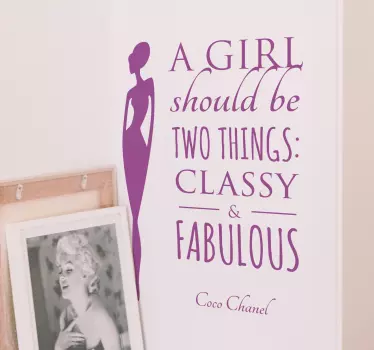 Citat elegant și fabulos chanel - TenStickers