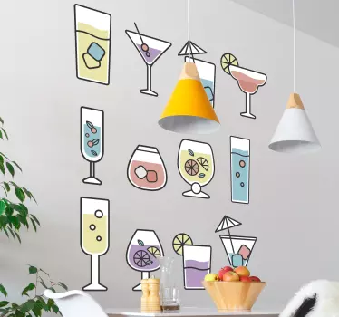 Cocktailuri autocolant de perete - TenStickers