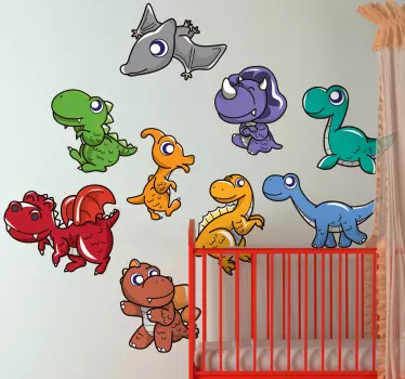 Colecția de decaluri dinozauri pentru copii - TenStickers