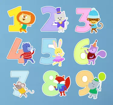 Colecția de numere pentru autocolante pentru copii - TenStickers