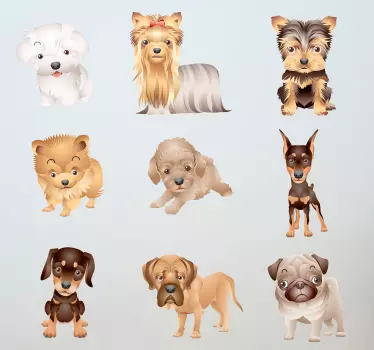 Colecție adorabilă de cățeluș - TenStickers